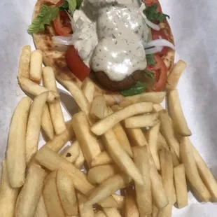 Falafel Pita  Combo plate