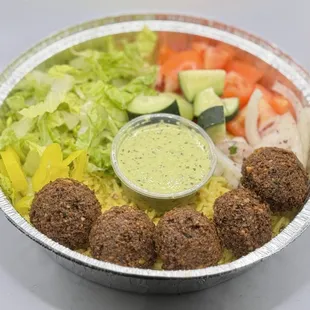 Falafel over rice