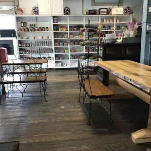 the inside of the store