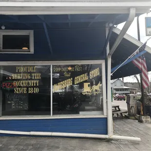 the front of the store