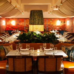 the elegant dining room