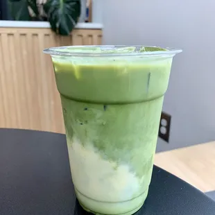 iced mango matcha