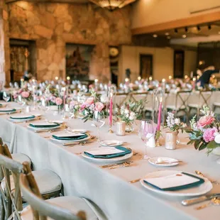 Wedding table set up