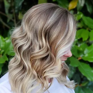 Balayage with a haircut &amp; style
