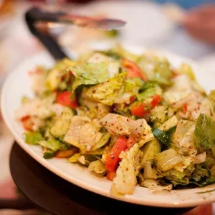 a plate of food on a table