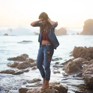 Portrait session at Corona Del Mar Beach at sunset