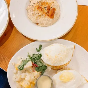 Crab Cake-Eggs Benedict* &amp; Seasonal Oatmeal Br-l-e
