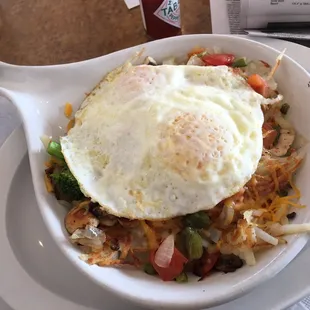 Tasty skillet breakfast.