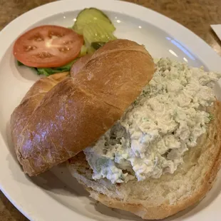 Chicken Salad Croissant The croissant buttery and delicious Chicken Salad was bland much more flavor with honey mustard