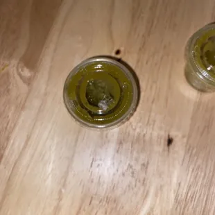 the rock is sitting in the salsa