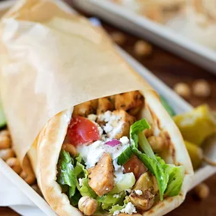 a pita sandwich