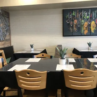 They keep the floors and tables very clean!