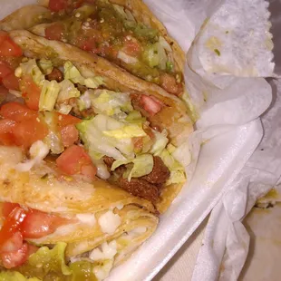 This is their tacos I got. Disgusting