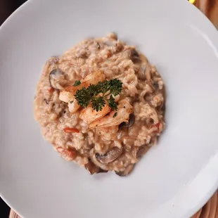 Shrimp risotto entree