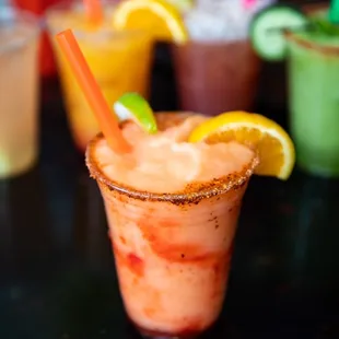 frozen margarita, so many different flavors