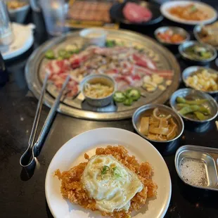 Kimchi fried rice with egg