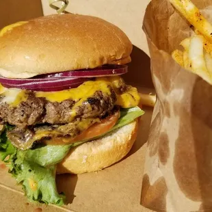 Burger &amp; fry