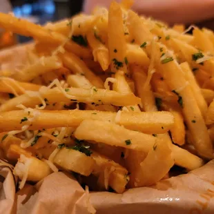 a basket of french fries