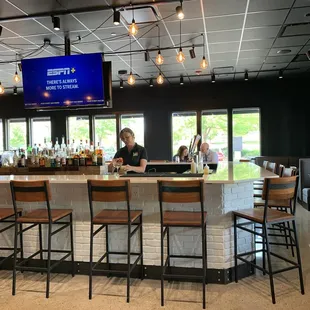 the bar area