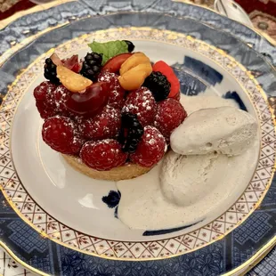 A delicate fresh fruit tart