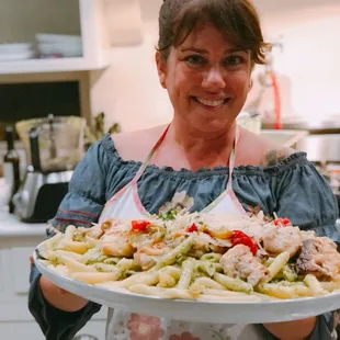 Family style playing, Pollo alla Romana.