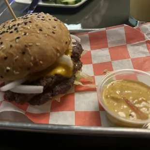 Vegan double patty long unpronounceable name, burger