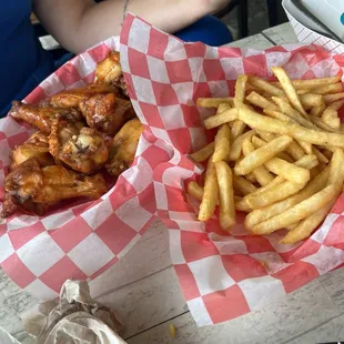 Wings and fries