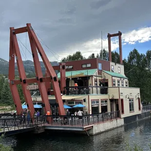 Outside the restaurant