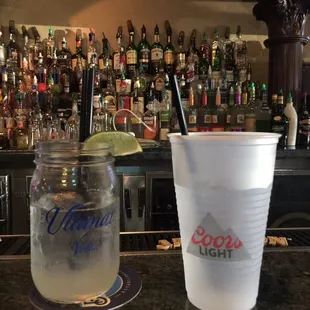 Having some water before the "Movie" Starts.