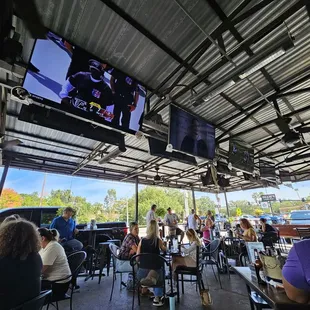 Many televisions and fans