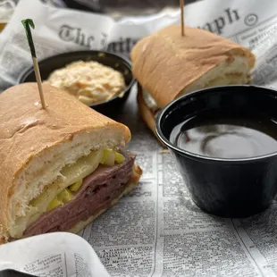French Dip and Potato Salad