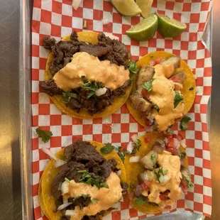 Bulgogi and Pork Belly Tacos