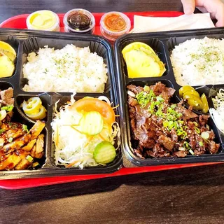 Chicken and Beef Teriyaki Plate