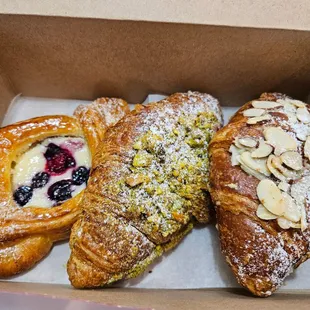 Mixed berry, pistachio, and almond croissant