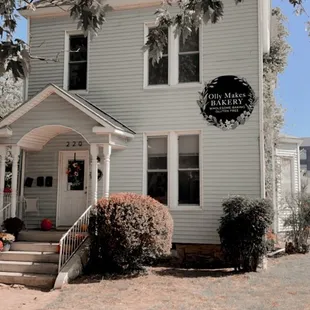 the front of the building