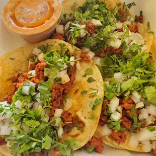 a plate of tacos