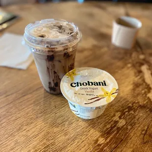 Vanilla Mocha iced coffee w/yogurt