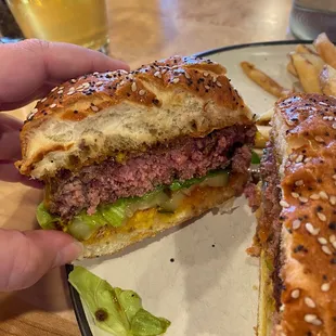 Classic burger ordered medium. This was the only pink. Rest well done.