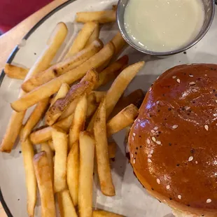 "Cheese" fries with cheese on the side