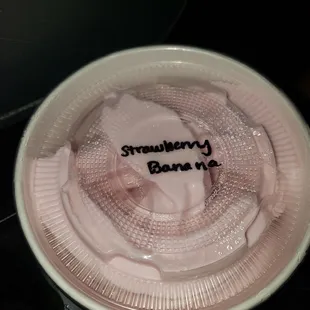 Prepack $5 strawberry banana frozen yogurt