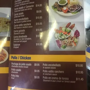 tacos, menu