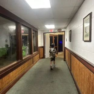Entrance through the hall way on on the right side