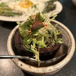 a plate of food on a table