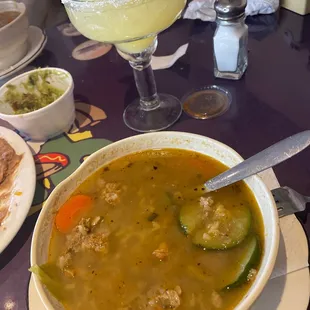 Sopa de albóndigas bomb! The staff and owners nice and the food is traditional and tasty.