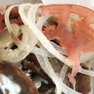 Its hard to stop my mouth from water, as I see my Gyro with a bit taken from it.