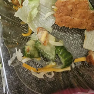 a salad and a fork