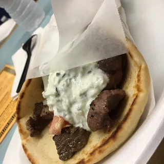 Lamb Souvlaki Sandwich