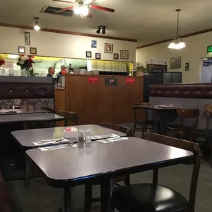 Looking at the kitchen from dining area!