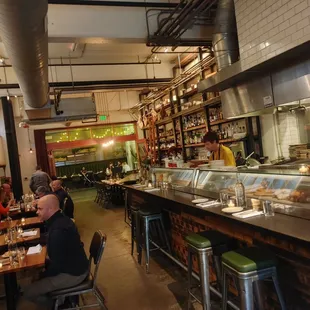 interior, sushi and sashimi