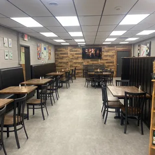 Newly remodeled store with a variety of chocolates, popcorn and ice cream.